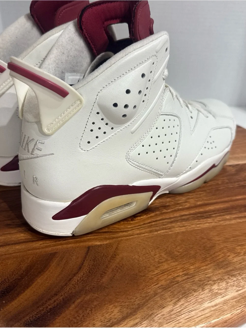 Jordan Men’s Athletic Shoes - Cream and Maroon